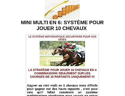 MINI MULTI EN 6: SYSTÈME POUR JOUER 10 CHEVAUX