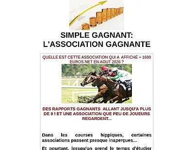 SIMPLE GAGNANT: L'ASSOCIATION GAGNANTE